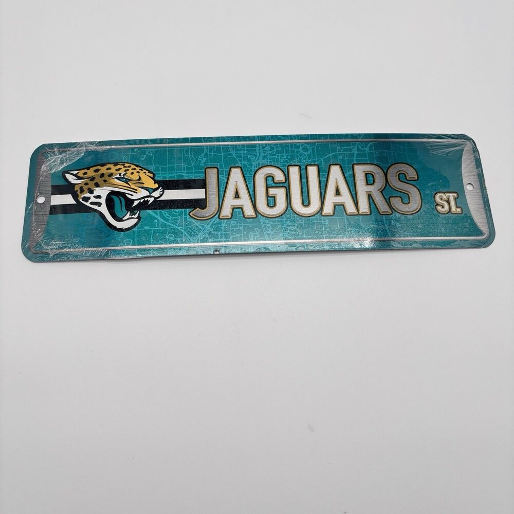 Jacksonville Jaguars NFL Metal Street Sign 4x15 Home Decor Wall Art Rico New